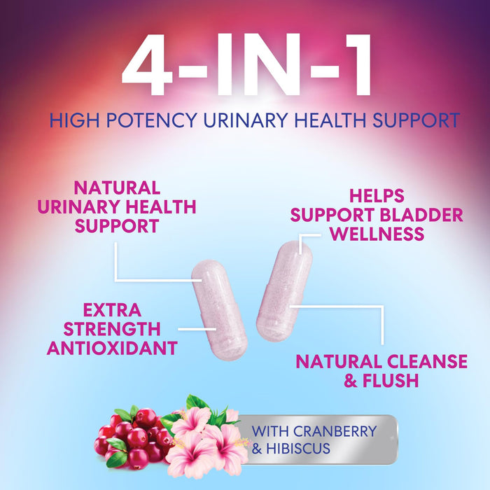 D-Mannose Supplement 1,350mg with Cranberry, Hibiscus & Dandelion - Fast-Acting, Natural Bladder & Urinary Tract Support for Women & Men – Flush & Cleanse Impurities – Non-GMO, Vegan – 120 Capsules