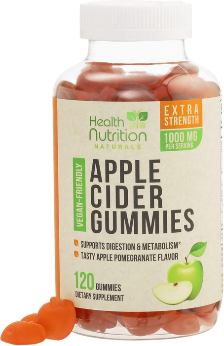 Vegan Apple Cider Vinegar Gummies | ACV Supplement, Advanced Weight Loss, Belly Fat Burn, Detox & Cleanse, Natural Apple Flavor, Non-GMO, Gluten Free Gummy for Adults