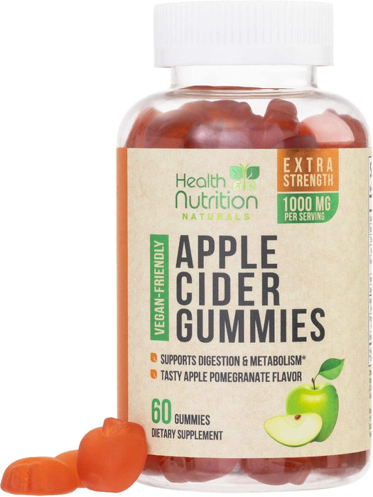 Vegan Apple Cider Vinegar Gummies | ACV Supplement, Advanced Weight Loss, Belly Fat Burn, Detox & Cleanse, Natural Apple Flavor, Non-GMO, Gluten Free Gummy for Adults