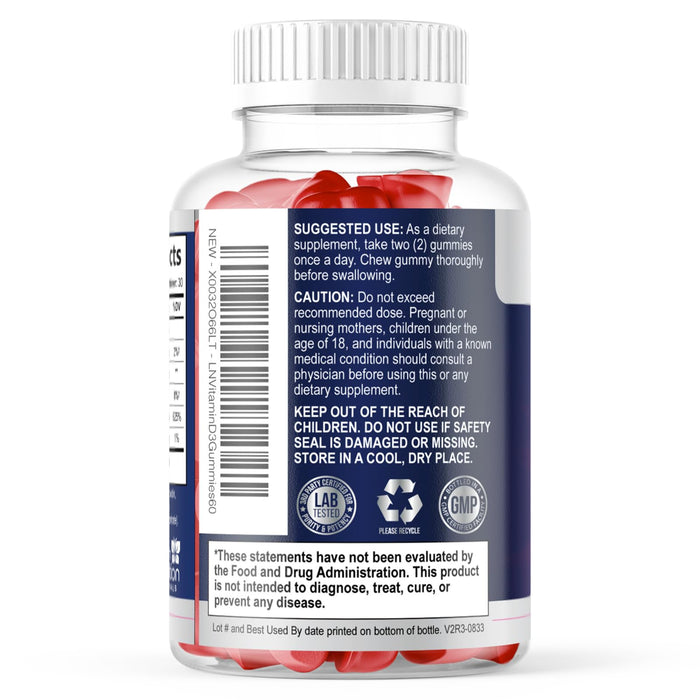 Vitamin D3 Gummies 5000 IU (125 mcg) – 60 Gummies