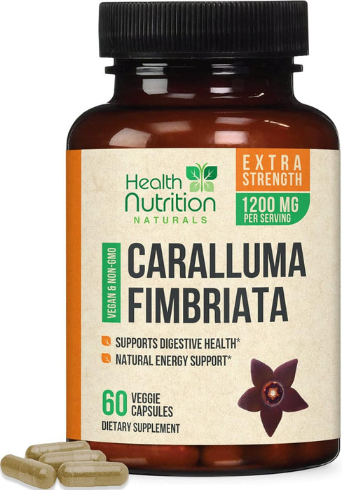 Caralluma Fimbriata Extract 1200mg - Maximum Strength Natural Caralluma Fimbriata Capsules Endurance Support, Best Vegan Caps for Women and Men