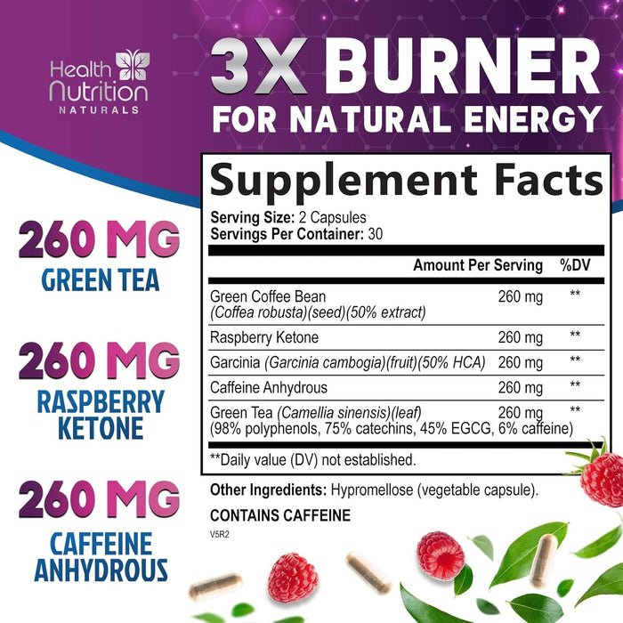 Green Tea Extract 98% Standardized EGCG 1300mg for Natural Energy, Supports Heart Health with Antioxidants, Polyphenols, Gentle Caffeine, Bottled in USA