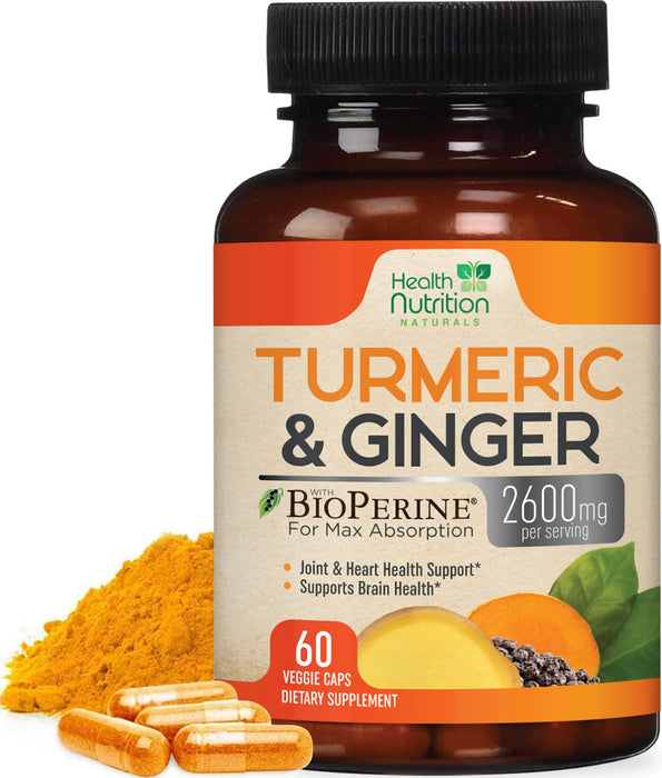 Turmeric Curcumin 2600mg – 60 Capsules