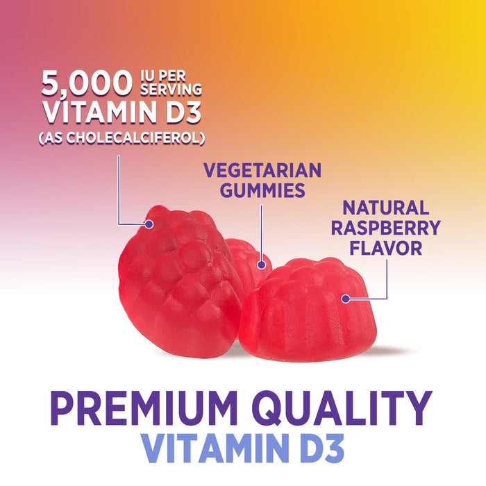 Vitamin D3 Gummies 5000 IU (125 mcg) – 60 Gummies