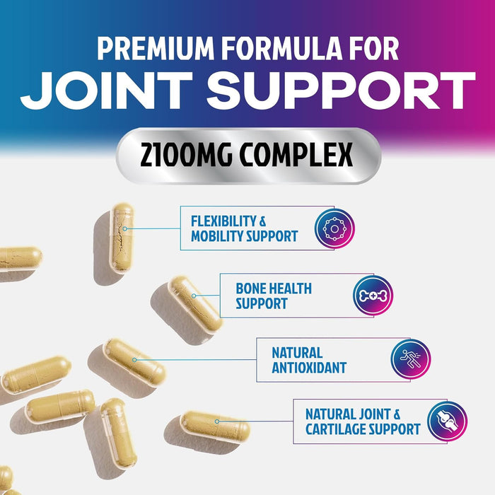 Glucosamine Chondroitin Supplements MSM Turmeric Boswellia - Joint Support Supplement for Joint Health, Joint Mobility - Glucosamine Sulfate Mobility Formula - Gluten Free and Non-GMO