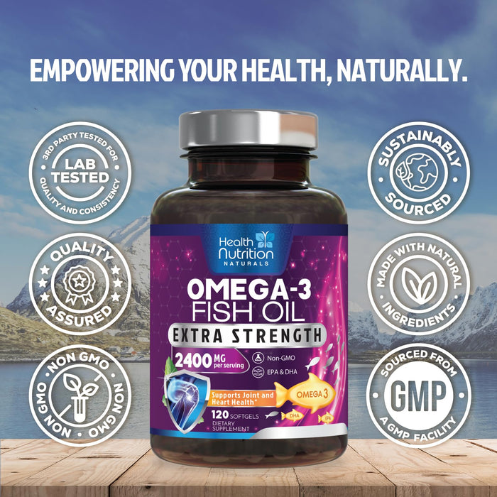 Omega-3 Fish Oil – 2400mg – 120 Softgels