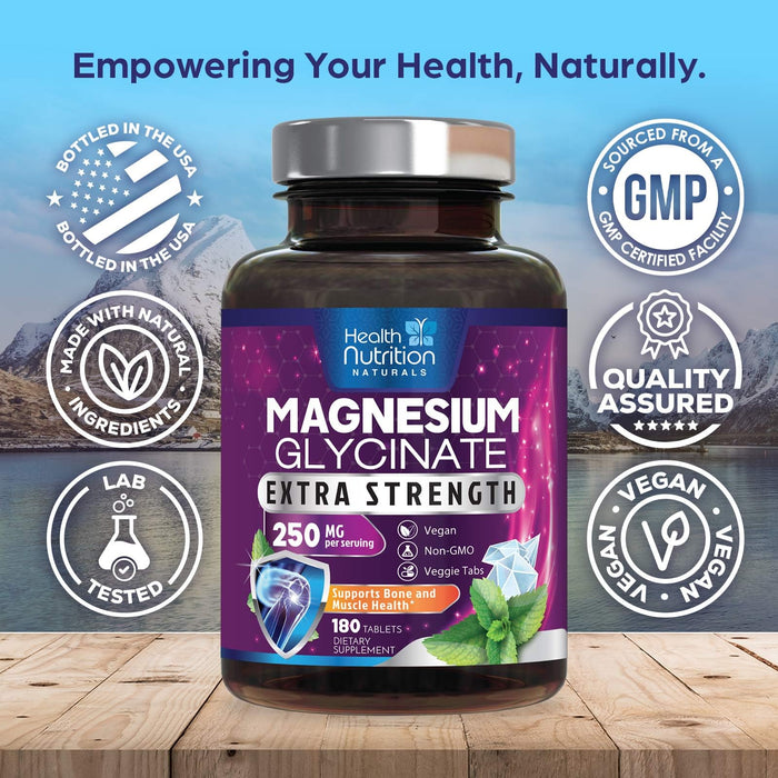 Magnesium Glycinate 250mg – 180 Tablets