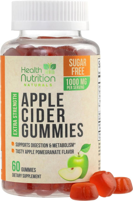 Vegan Apple Cider Vinegar Gummies | ACV Supplement, Advanced Weight Loss, Belly Fat Burn, Detox & Cleanse, Natural Apple Flavor, Non-GMO, Gluten Free Gummy for Adults