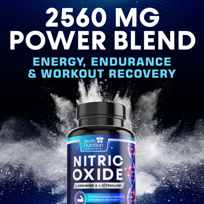 Extra Strength Nitric Oxide Supplement L Arginine 3X Strength - Citrulline Malate, AAKG, Beta Alanine - Premium Muscle Supporting Nitric Booster for Energy & Strength to Train Harder