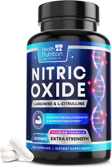 Extra Strength Nitric Oxide Supplement L Arginine 3X Strength - Citrulline Malate, AAKG, Beta Alanine - Premium Muscle Supporting Nitric Booster for Energy & Strength to Train Harder
