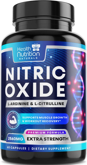 Extra Strength Nitric Oxide Supplement L Arginine 3X Strength - Citrulline Malate, AAKG, Beta Alanine - Premium Muscle Supporting Nitric Booster for Energy & Strength to Train Harder