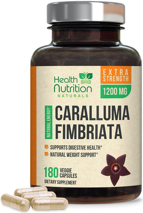 Caralluma Fimbriata Extract 1200mg - Maximum Strength Natural Caralluma Fimbriata Capsules Endurance Support, Best Vegan Caps for Women and Men